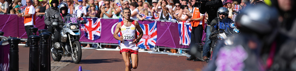 ロンドンパラリンピックフルマラソン競技の様子